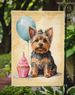 Yorkshire Terrier Happy Birthday Garden Flag Mailbox Flag Decorative Yard Flag Banner Outside Patio Artwork Yard Flower Beds, Garden Size, Multicolor_maomaolike.com