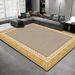 Living Room Rug Large Size Gorgeous Gold Frame Design Bedroom Rug Plush Thickened Machine Washable Thickened Underlay Interior Decorative Rug_maomaolike.com