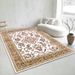 Living Room Rug Large Size Gorgeous Gold Frame Design Bedroom Rug Plush Thickened Machine Washable Thickened Underlay Interior Decorative Rug_maomaolike.com