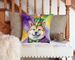 Akita King Of Mardi Gras Throw Pillow Machine Washable, Indoor Outdoor Decorative Pillow For Couch, Bed Or Patio, 14Hx14W_maomaolike.com