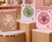 New Cute Dog Adorable Small USB Rechargeable Three-Speed Adjustable Desktop Bedside Household Handheld Electric Fan_maomaolike.com