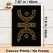Berber Symbol Painting Poster, Vibrant Mosaic-style Geometric Symbol Poster, Cultural Artistic Decor Ideal For Living Room, Study_maomaolike.com