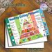 Healthy Eating Pyramid Painting Poster, Vibrant Flat Graphic Poster, Informative Nutrition Guide With Food Serving Guidelines & Exercise Tips_maomaolike.com