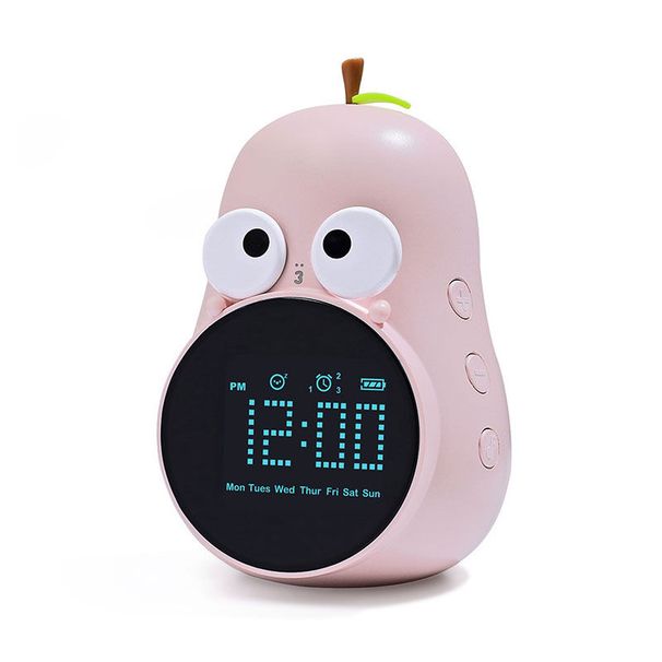 Pear Digital Alarm Clock, USB Recharge Cartoon Fruit Lampu Malam, Timing Color Changing Night Light Bedroom Nightstand Decor Kids Gift_maomaolike.com