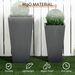 2-Pack Outdoor Planter Set, Flower Pots With Drainage Holes, Durable & Stackable Plant Pot, 22in & 18in, For Porch, Entryway, Patio, Yard, Garden, Gray_maomaolike.com