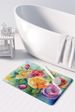 Roses In Watercolor Memory Foam Kitchen Mat Machine Washable Anti-Fatigue Mat Cushion Comfort Bath Mat Or Kitchen Rug_maomaolike.com