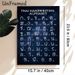 Thai Handwriting Alphabet Painting Poster, Sparkly Silver Lettering On Starry Dark-toned Poster, Practical Tool For Learning Thai Alphabet, Suitable_maomaolike.com