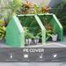 Outsunny 6' X 3' X 3' Portable Mini Greenhouse Outdoor Garden With Large Zipper Doors And Water/UV PE Cover, Green_maomaolike.com