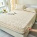 2024 New Taffeta Velvet Single Piece Milk Coral Cover Mattress Protector Winter Fleece Bed Sheet_maomaolike.com