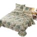 Embroidery Cotton Quilt Bedspread On The With Pillowcases Quilted Blanket Plaid Coverlet Cubrecam Cover Home Bed_maomaolike.com