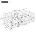 103" Sectional Sofa Couch Sofa Bed U-shaped Sofa With Two Movable Ottoman And Three USB Ports For Living Room_maomaolike.com