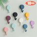 10pcs Adhesive Wall Hooks, Key Hooks, Coat Hangers, Waterproof Utility Hanging Self Adhesive Towel Hook For Bathroom Bedroom Entrance Door 2.8×5cm/1.1_maomaolike.com