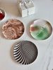 Great Artist Series Painted Bamboo Fiber Props Decoration Designer Zebra Plate High-end Color Block_maomaolike.com