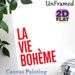 La Vie Bohème Typography Painting Poster, Minimalist Bold Red Text Poster, Stylish Artistic Decor Suitable For Living Room, Bedroom And Studio_maomaolike.com