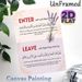 Islamic Enter & Leave Dua Painting Poster, Soft-toned Floral Lavender Accented Poster, Meaningful Religious Dua Text Ideal For Home Entryway, Prayer_maomaolike.com