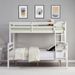 Twin Over Full Bunk Bed With Ladder,Wooden Bunk Bed With High Guardrail And Ladder For Kids, Teens, Dorm Rooms, And Guest Rooms,No Box Spring Needed,White_maomaolike.com