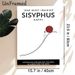 Sisyphus Themed Motivational Painting Poster, Minimalist Line Art Poster With Stick Figure & Red Boulder, Inspirational Quote Decor For Home Office_maomaolike.com