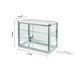 Tempered Glass Top Display Cabinet With Sliding Glass Door And Lock, Standard Aluminum Frame, Display Cabinet With Sliding Glass Door, Lock And LED_maomaolike.com