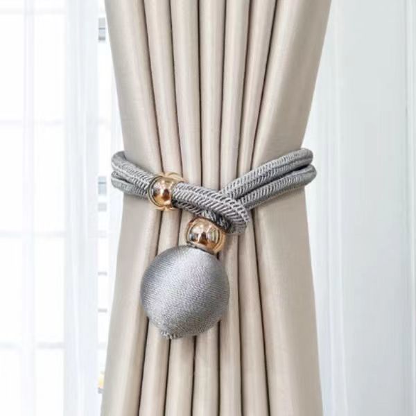 Tiebacks Light Luxury Perforated Adjustable Sheer Curtain Rope Bundle Living Room Simple Buckle Decoration Cute Gathered_maomaolike.com