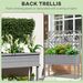 Elevated Wood Planter With Trellis For Climbing Plants, Raised Garden Bed With Legs And Drainage Holes, Gray_maomaolike.com