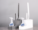 Plastic Long Handle Bathroom Set Cleaning With Base Super Useful Toilet Brush_maomaolike.com