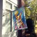 Corgi Happy Birthday House Flag Large Porch Sleeve Pole Decorative Outside Yard Banner Artwork Wall Hanging, Polyester, House Size, Multicolor_maomaolike.com