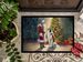 Borzoi And Santa Claus Doormat Front Door Mat Indoor Outdoor Rugs For Entryway, Non Slip Washable Low Pile, 24H X 36W_maomaolike.com