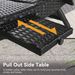 80'' Outdoor Wicker Chaise Lounge Chairs Set Of 2, Patio Rattan Reclining Chair Pull-out Side Table Adjustable Backrest Ergonomic Wave Design Pool Sunbathing Recliners_maomaolike.com