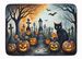 Black Cat Spooky Halloween Memory Foam Kitchen Mat Machine Washable Anti-Fatigue Mat Cushion Comfort Bath Mat Or Kitchen Rug_maomaolike.com