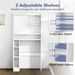 Over-The-Toilet Storage Cabinet White- 1 Top Shelf 2 Enclosed Cabinets Toilet Paper Holder,_maomaolike.com