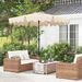 9 Feet Patio Umbrella With Crank Handle And Push Button Tilt_maomaolike.com