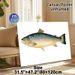 Salmon Themed Painting Poster, Vintage Detailed Salmon Illustration Poster, Realistic Aquatic Artwork, Suitable For Coastal-themed Spaces, Dining_maomaolike.com