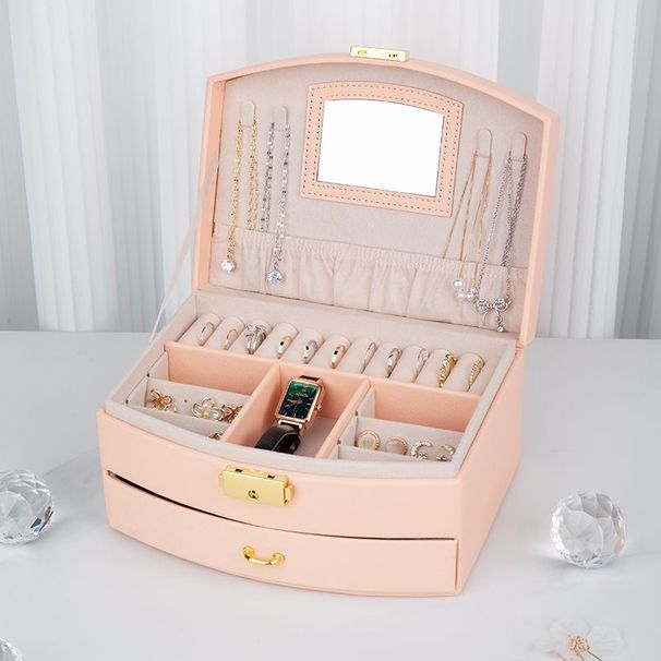 Double-layer Lockable Drawer-style For Earrings And Accessories, Storage Box, Children's Gift Jewelry Box_maomaolike.com