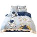 1 Cartoon Milk Velvet Four-Piece Set Thickened Winter Coral Fleece Flannel Cute Children's Sheet Duvet Cover Double Bed_maomaolike.com
