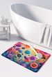 Anemones In Color Memory Foam Kitchen Mat Machine Washable Anti-Fatigue Mat Cushion Comfort Bath Mat Or Kitchen Rug_maomaolike.com