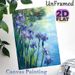 Iris Flower Themed Painting Poster, Vibrant Impressionist Style Purple Iris Floral Poster, Serene Nature-inspired Decor Ideal For Living Room, Bedroom_maomaolike.com