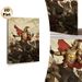 Warrior Battle Themed Painting Poster, Epic Fantasy Battle Scene Poster, Dramatic Combat Artwork Ideal For Game Room, Home Wall Display_maomaolike.com