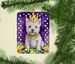 Westie King Of Mardi Gras Porcelain Ornament Christmas Tree Hanging Decorations For Home Christmas Holiday, Rectangle, Gift, Multicolor_maomaolike.com