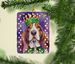 Basset Hound King Of Mardi Gras Porcelain Ornament Christmas Tree Hanging Decorations For Home Christmas Holiday, Rectangle, Gift, Multicolor_maomaolike.com