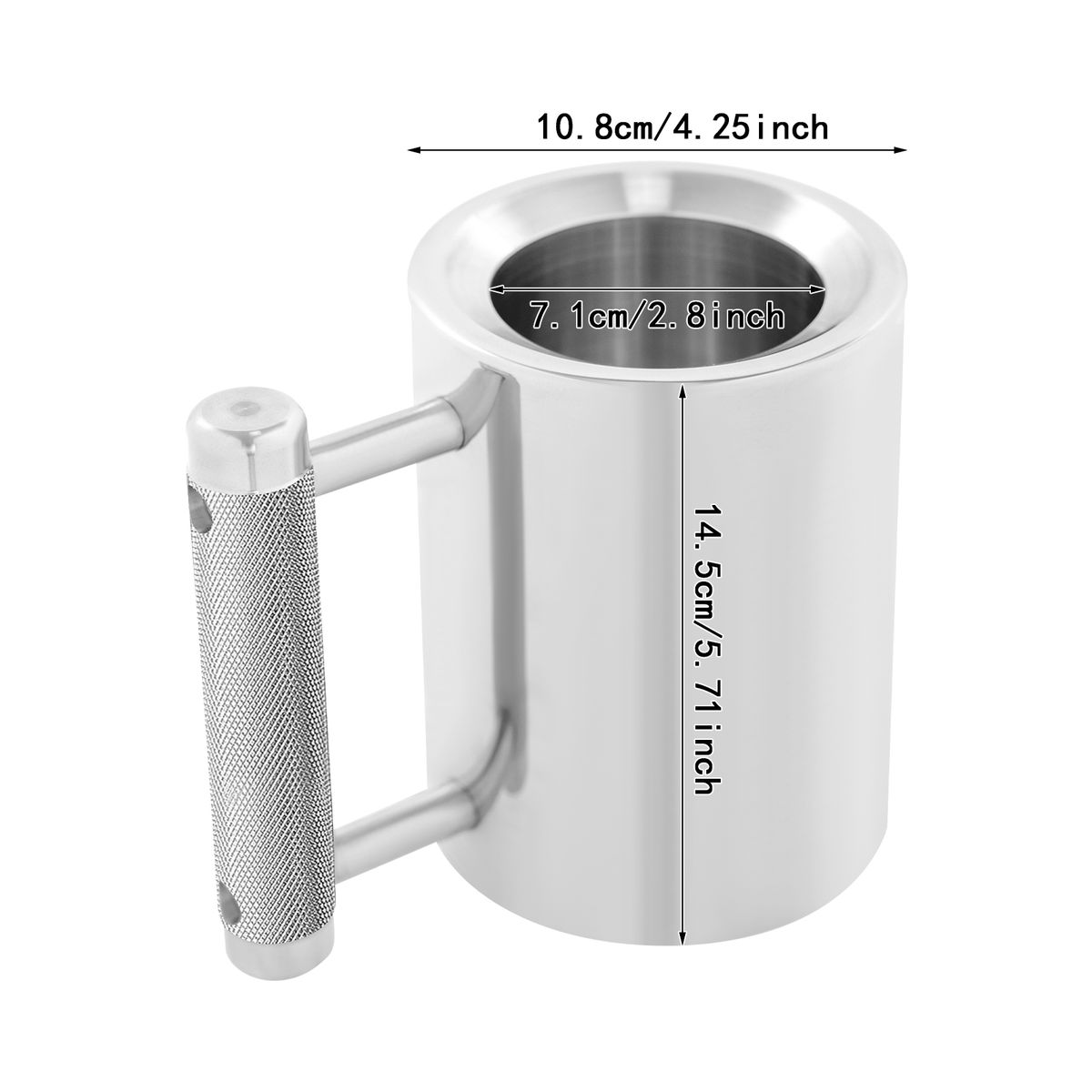 Sports Theme 300ml Capacity Heavy-Duty Stainless Steel Cup, Minimalist Style 18lbs Dumbbell Fitness Mug With Textured_maomaolike.com