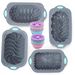Silicone Cake Baking Set-Rectangular Pans with Lotus, Spiral, Braided, and Classic Patterns,Pudding, Breads, Cakes,Kitchen Baking Tools_maomaolike.com