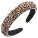 Fashion New Style Full Diamond Headband for Women Colorful Sponge High Skull Top Temperament Headband Simple and Versatile Face Wash Hair Accessory_maomaolike.com