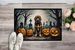 Bloodhound Spooky Halloween Doormat Front Door Mat Indoor Outdoor Rugs For Entryway, Non Slip Washable Low Pile, 24H X 36W_maomaolike.com