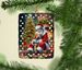 Lakeland Terrier And Santa Claus Porcelain Ornament Christmas Tree Hanging Decorations For Home Christmas Holiday, Rectangle, Gift, Multicolor_maomaolike.com