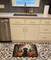 Chocolate Labrador Retriever Spooky Halloween Memory Foam Kitchen Mat Machine Washable Anti-Fatigue Mat Cushion Comfort Bath Mat Or Kitchen Rug_maomaolike.com