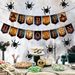 Happy Halloween Banner And Hanging Spider Garland Trick Or Treat Banner Sign Happy Halloween Paper Banner For Halloween Party Decorations_maomaolike.com