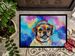 Pug Hippie Dawg Doormat Front Door Mat Indoor Outdoor Rugs For Entryway, Non Slip Washable Low Pile, 24H X 36W_maomaolike.com