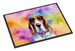 Basset Hound Hippie Dawg Doormat Front Door Mat Indoor Outdoor Rugs For Entryway, Non Slip Washable Low Pile, 24H X 36W_maomaolike.com