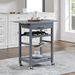 Mobile Rolling Kitchen Island Trolley Serving Cart With Underneath Drawer & Slide-Out Wire Storage Basket_maomaolike.com