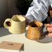 Vintage Distressed Rustic Ceramic Mug With Kiln Glaze, Unique-shaped Coffee Cup, High-end Gift, Niche Cup_maomaolike.com